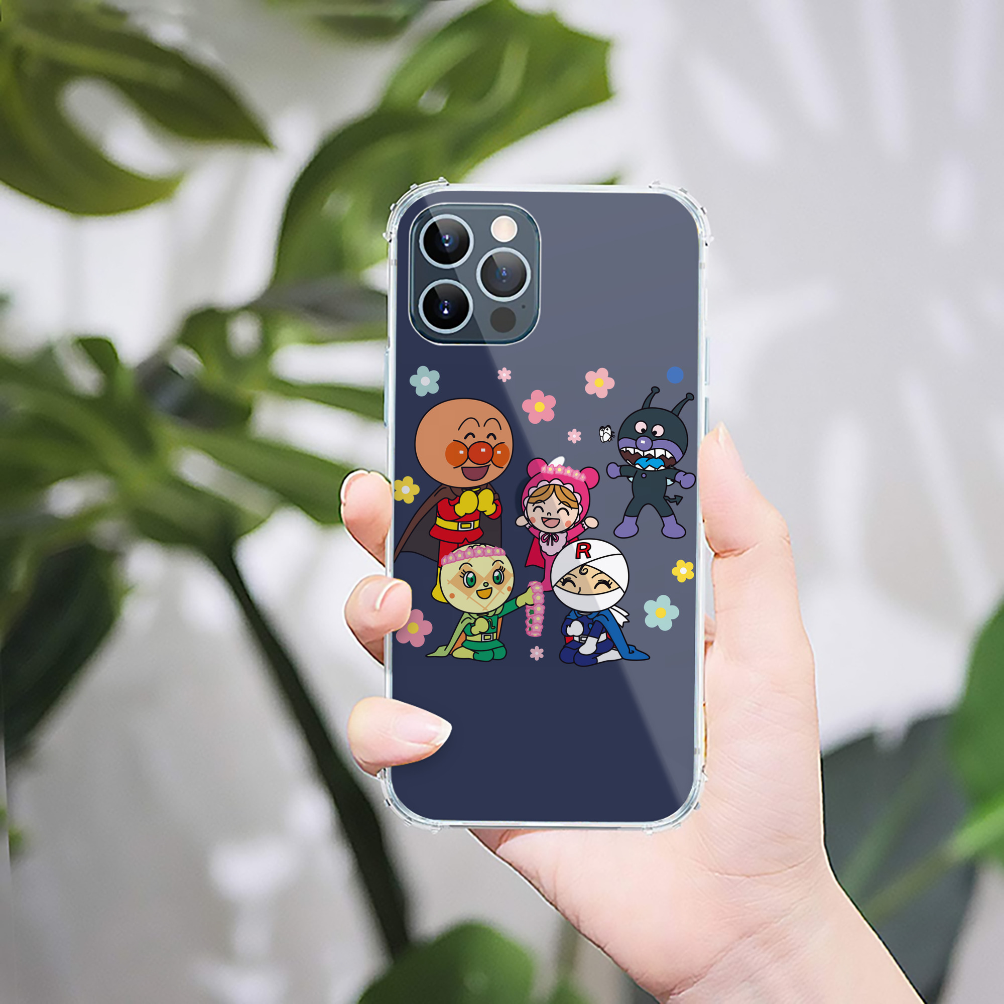 （画像用） アンパンマン Anpanman 【iPhone 12シリーズ対応】透明スマホケース（クリアソフトケース）